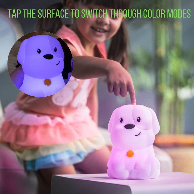 Lumipets Puppy Dog Kids Night Light Silicone Nursery Light For